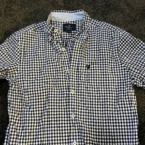 Button down checkered dress shirt